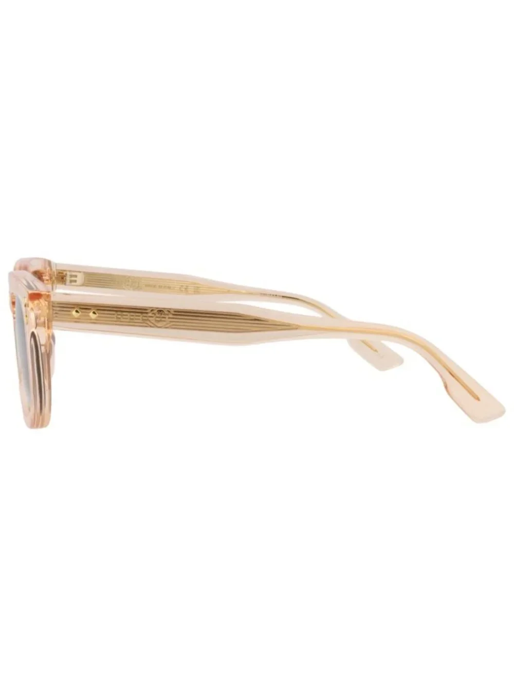 New Gucci Women's Sunglasses Square Rectangle Recycled Acetate Frame Orange Red